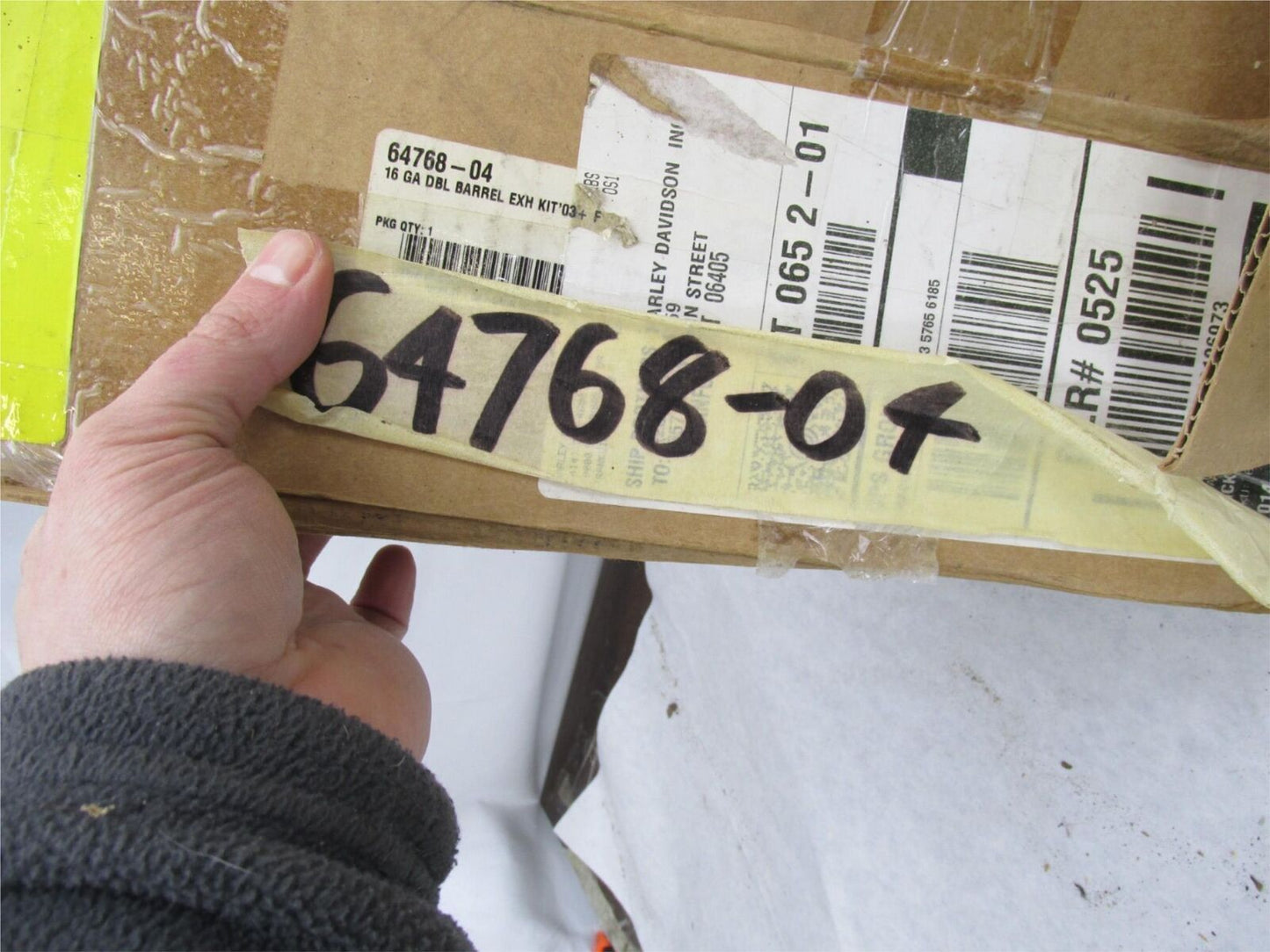 Harley Davidson Genuine NOS 16 GA Double Barrel Exhaust Kit FXDWG '03 64768-04