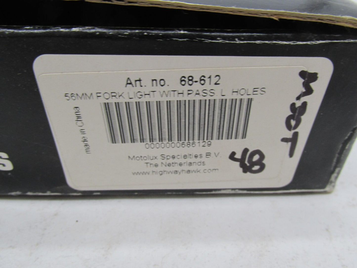 Pair of Highway Hawk Motorcycle 56MM Chrome Fork Leg Spotlight Brackets 68-612