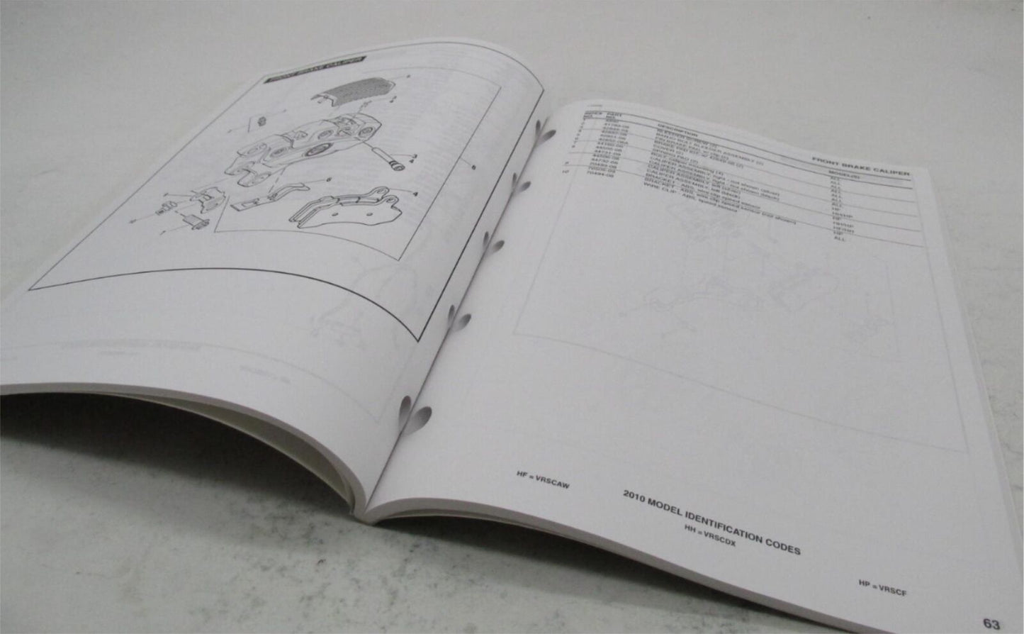 Harley-Davidson Official Factory 2010 VRSC V-Rod Parts Catalog Manual 99457-10