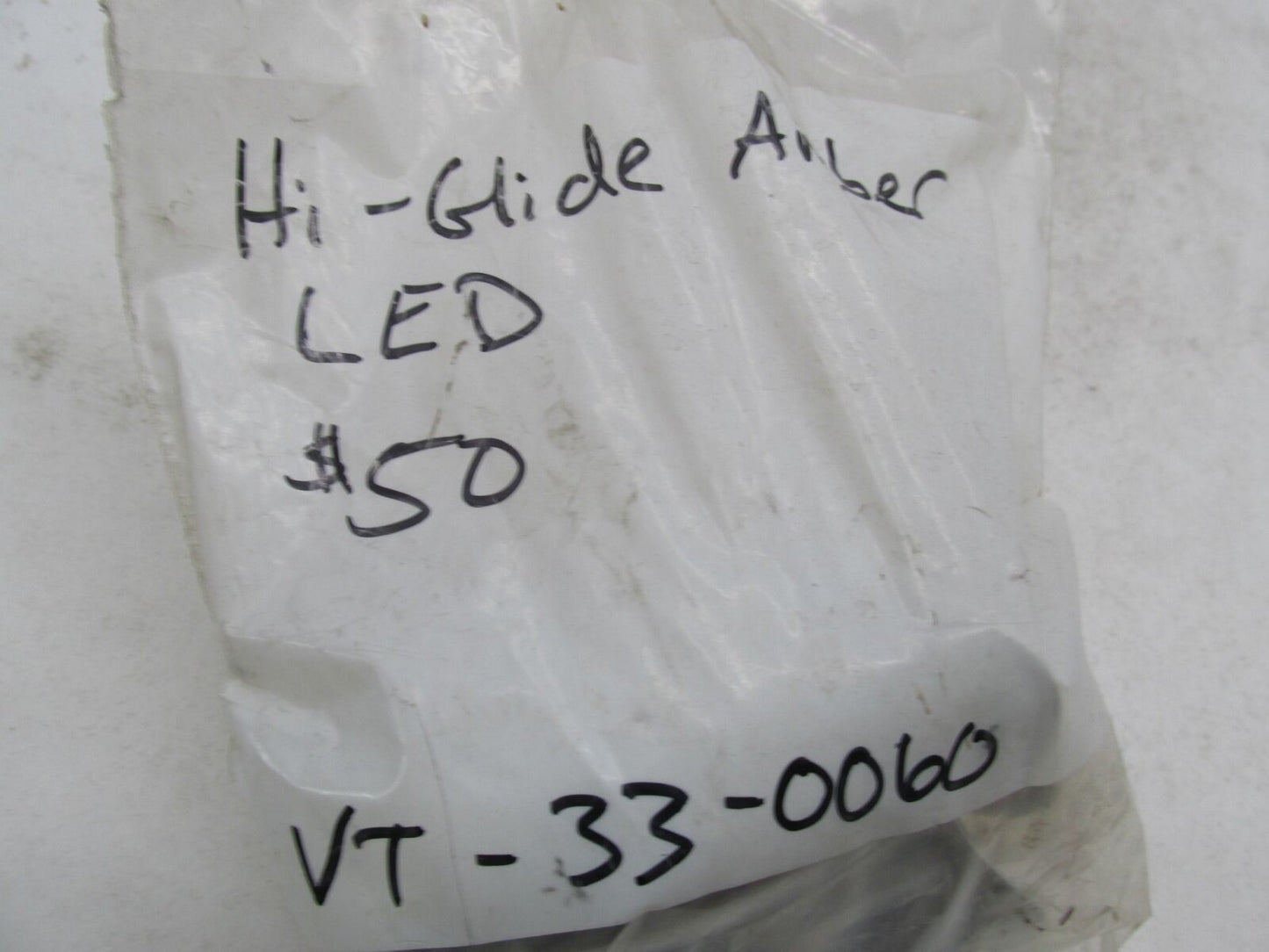 V-Twin Universal Motorcycle Harley Chrome Hi-Glide Amber Dual LED Light 33-0060