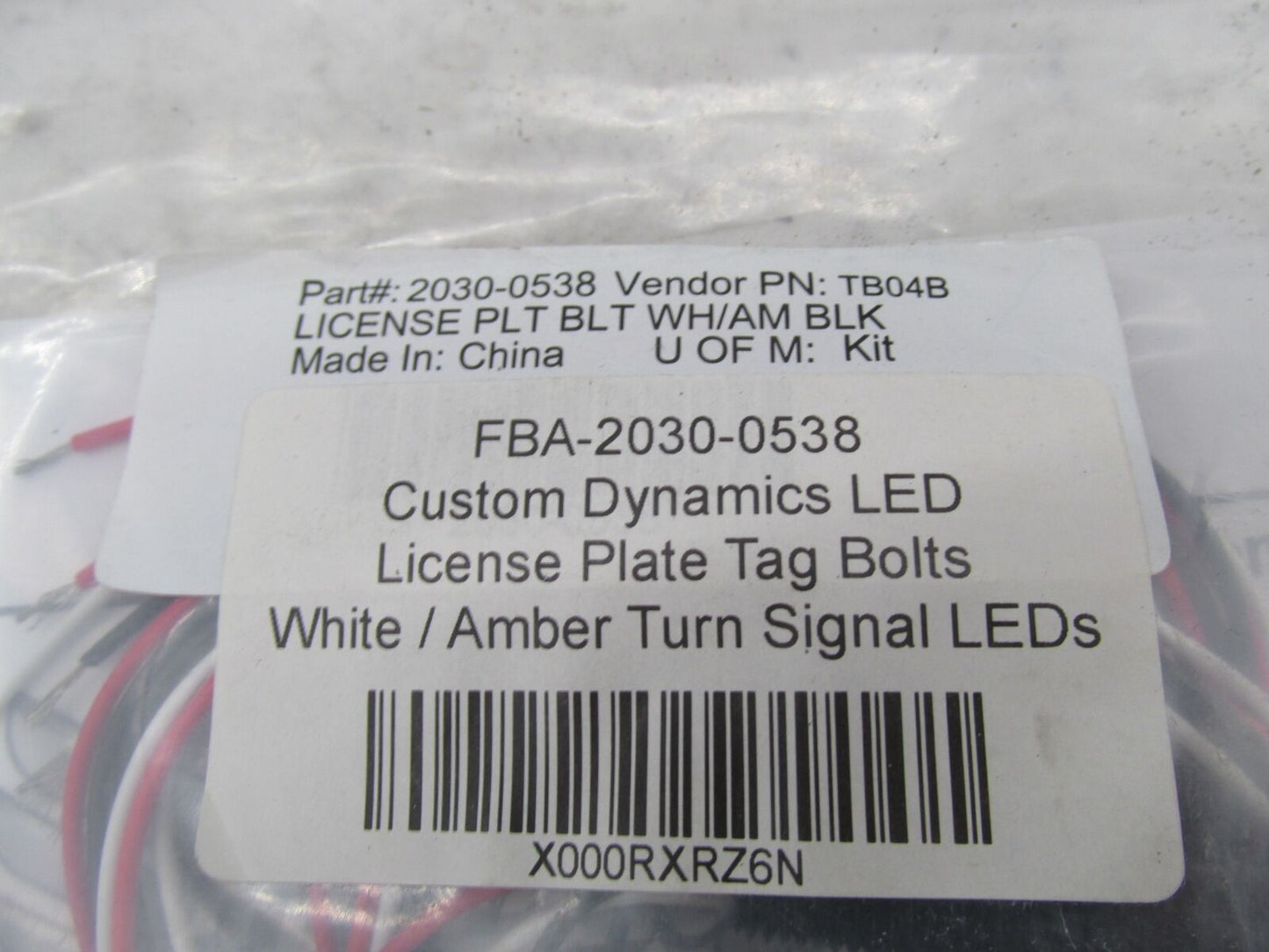 Custom Dynamics LED License Plate Tag Bolts Amber Turn Signals 2030-0358