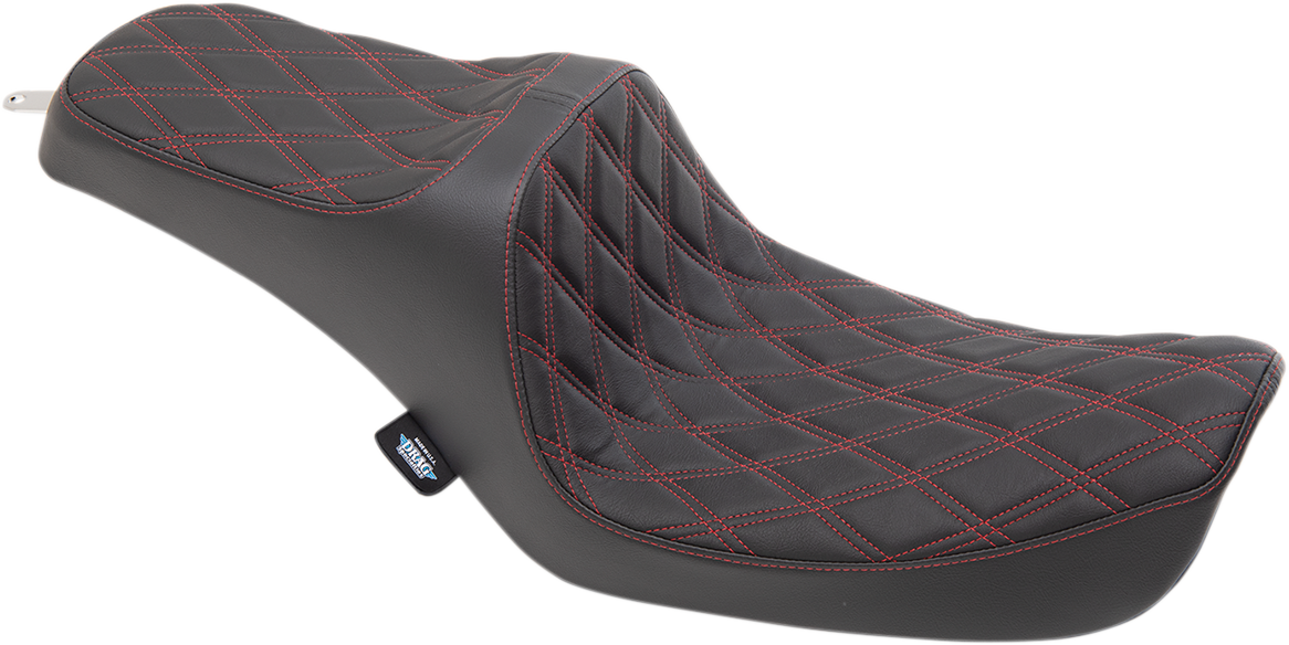 Drag Specialties Predator III Seats Black Red 0803-0654