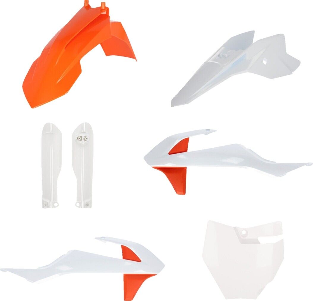 Acerbis Full Plastic Kits Orange/White 2980586345