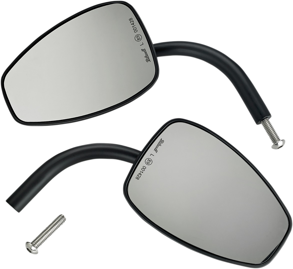 BILTWELL Utility Mirrors Black Tear Drop Pair 6504-400-132