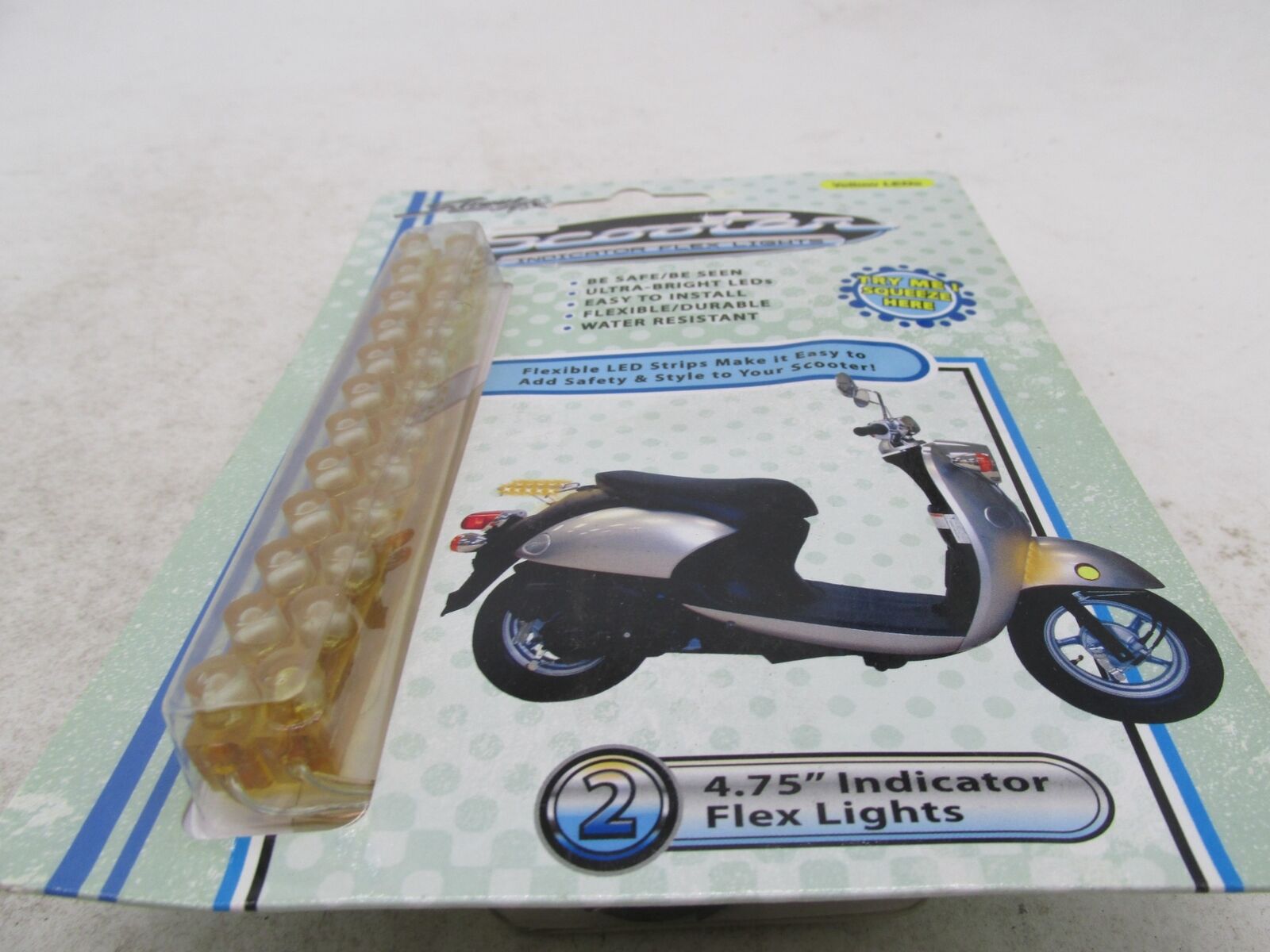 Pair of Street FX Scooter LED Indicator Amber Flex Light Strips