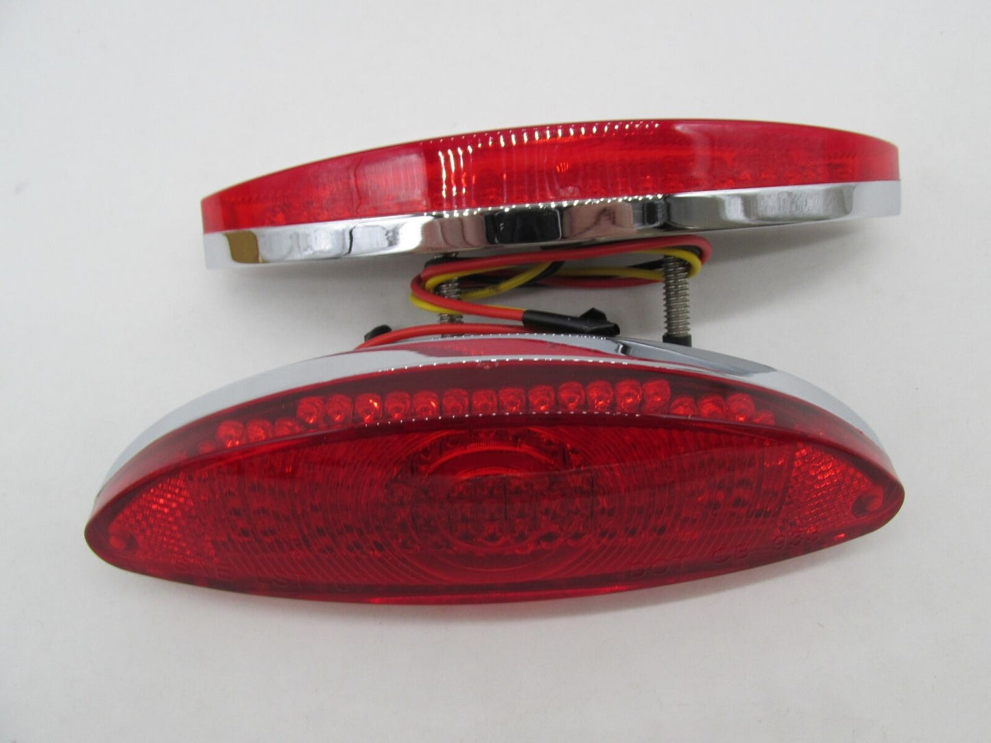 Harley Chopper KustomWerkz Red Chrome LED Taillight Assembly 6.25" x 1-7/8"