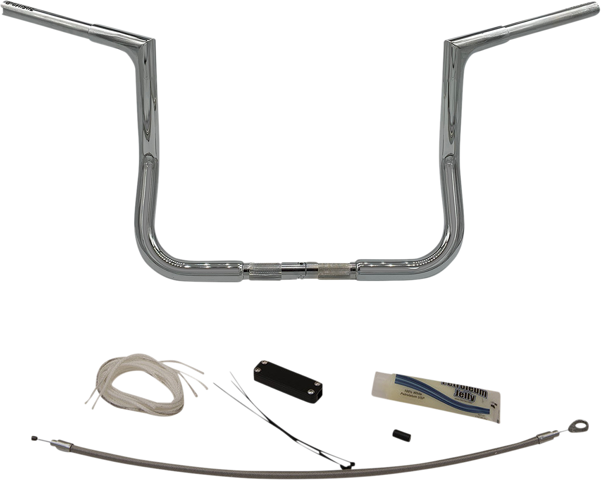 Fat Baggers, Inc. 1-1/4" EZ Install Flat Top Handlebar Kit 12" Chrome 709112
