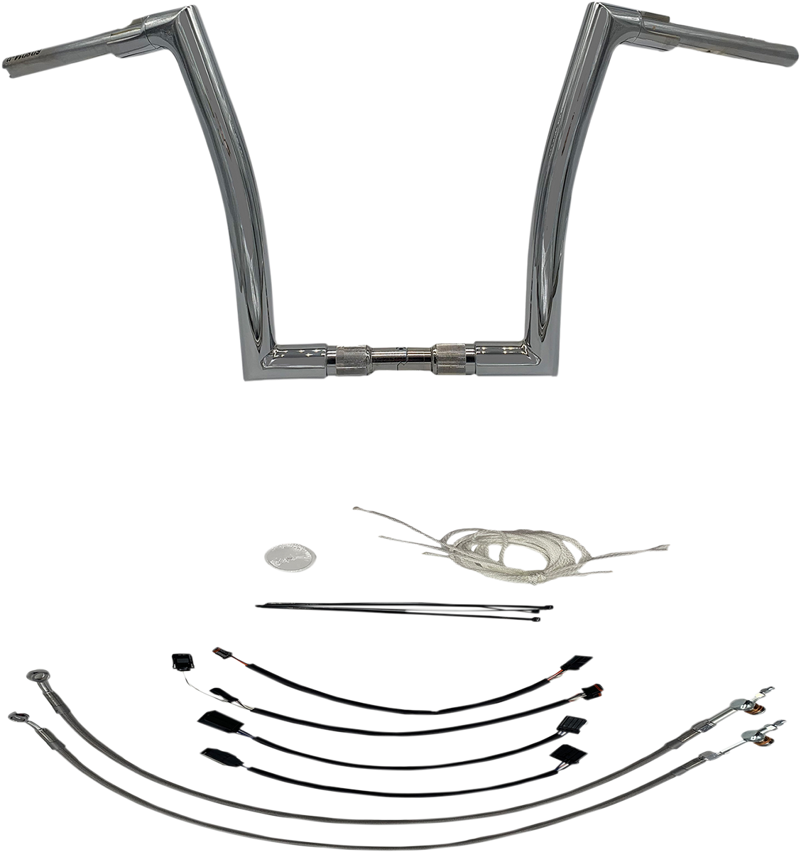 Fat Baggers, Inc. 1-1/2" EZ Install Flat Top Handlebar Kit 14" Chrome 609614
