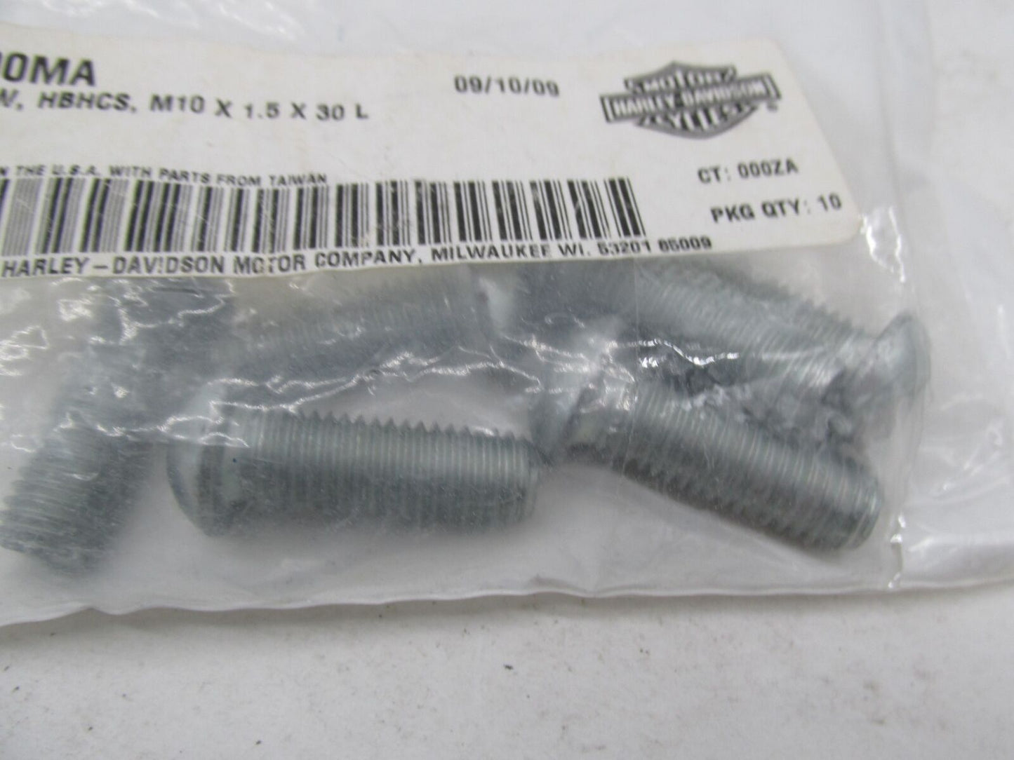 Lot of 10 Harley-Davidson Genuine NOS Hex Socket Button Head Screws 3700MA