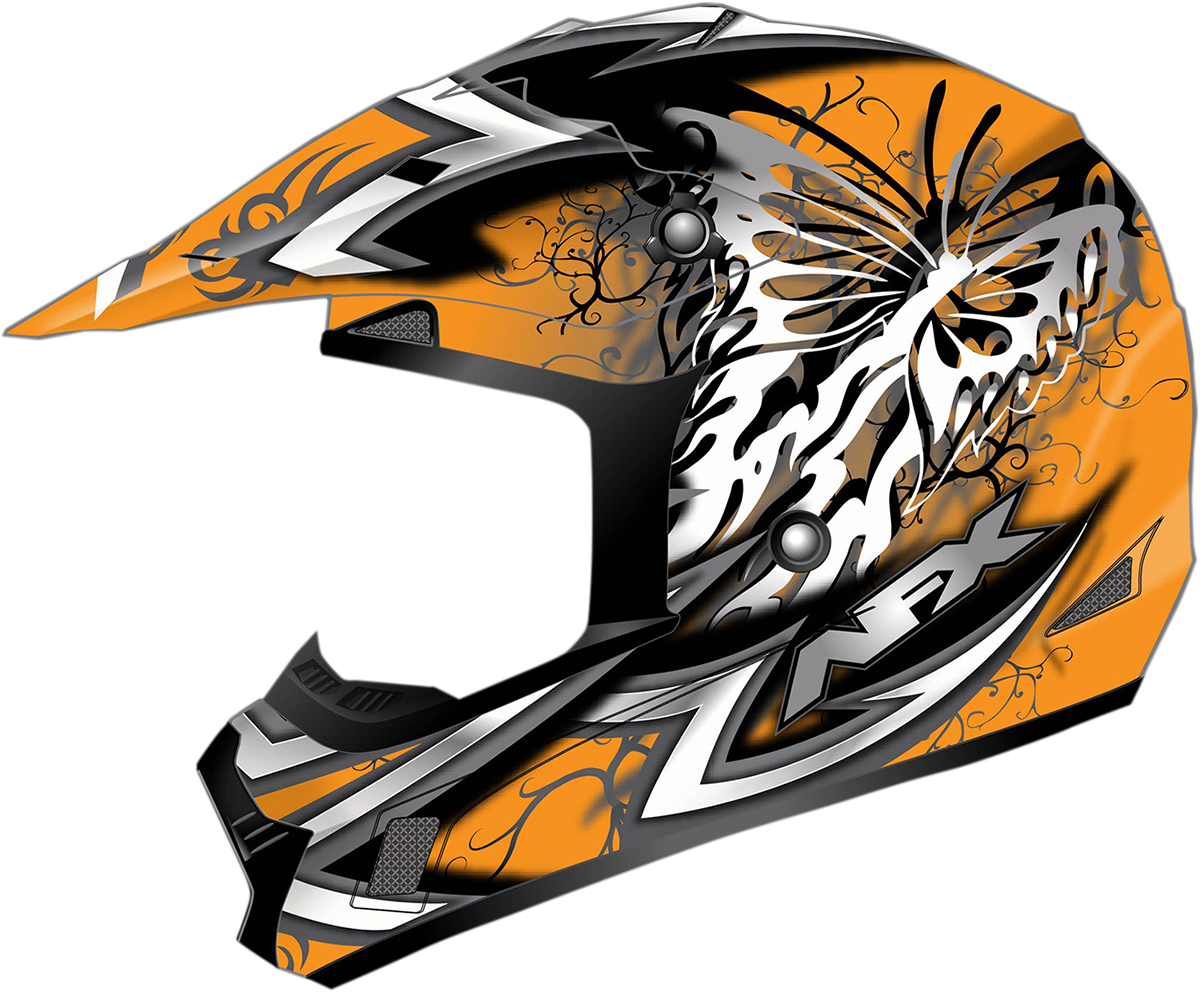 AFX FX-17 Butterfly Helmet Matte Orange Large 0110-7114