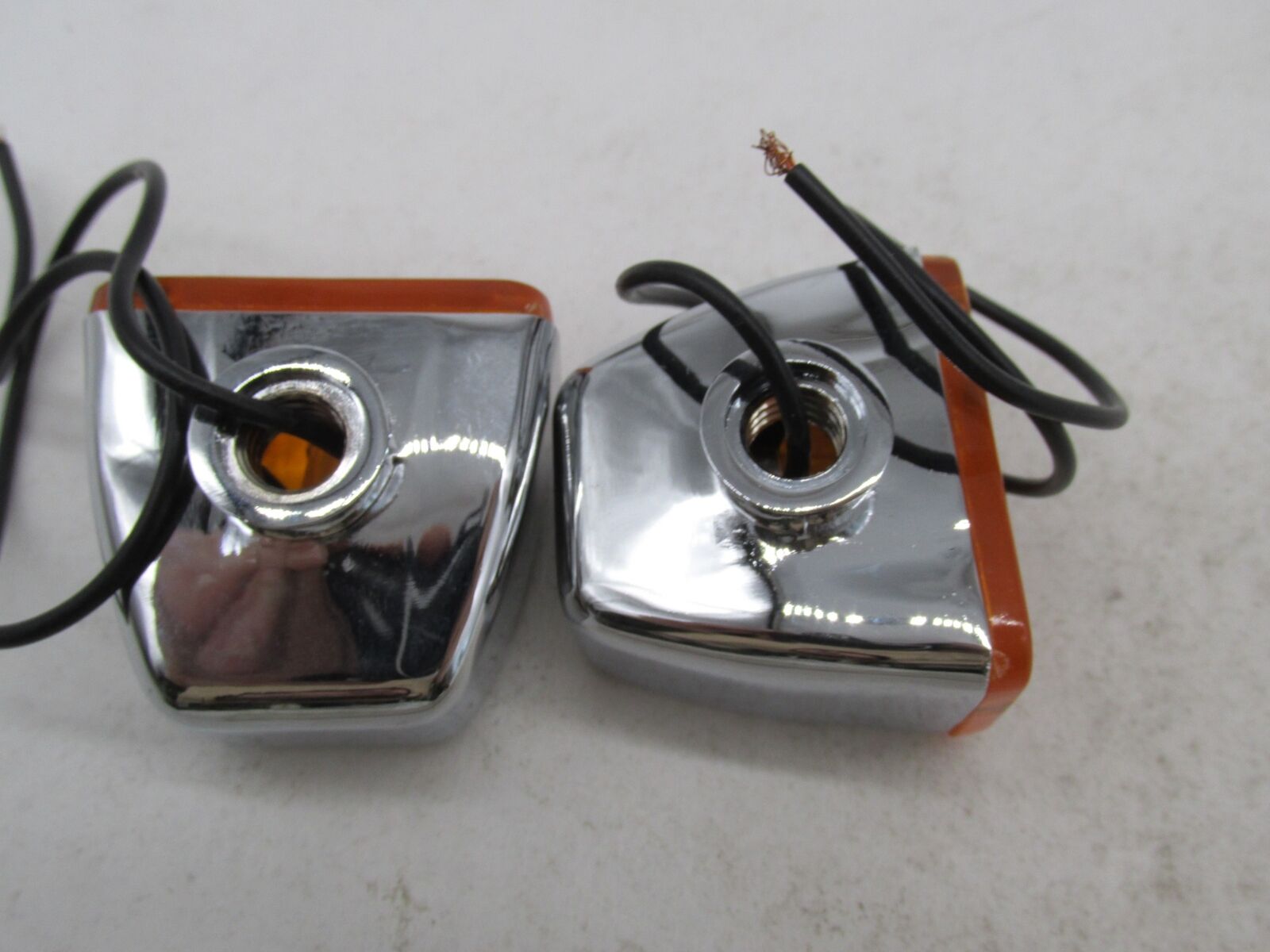 Lot of 2 Harley Davidson Mini Amber Baron Marker Turn Signal Lights