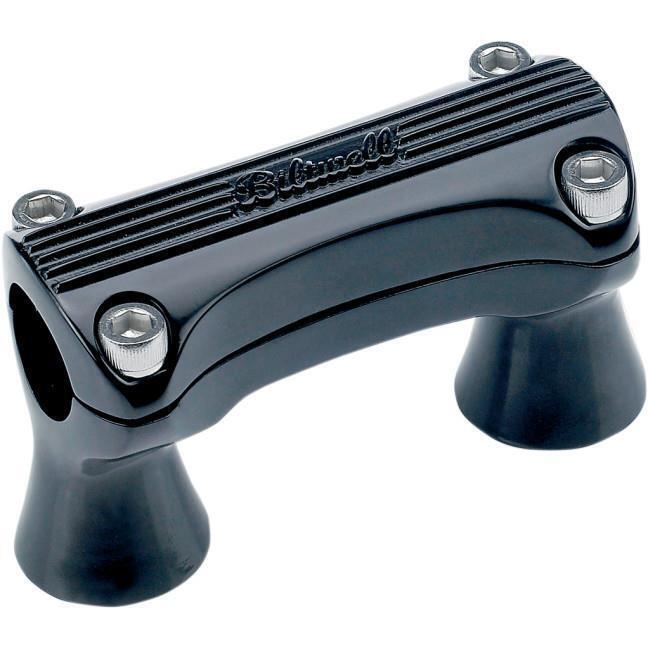 BILTWELL 2in. Thunder Riser Black Electroplate ER-175-SS-BK
