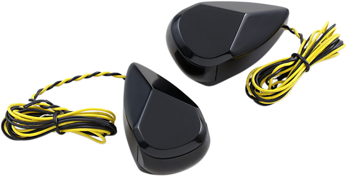 Alloy Art LED Turn Signals Black Amber /Smoke Lens MRL-1B
