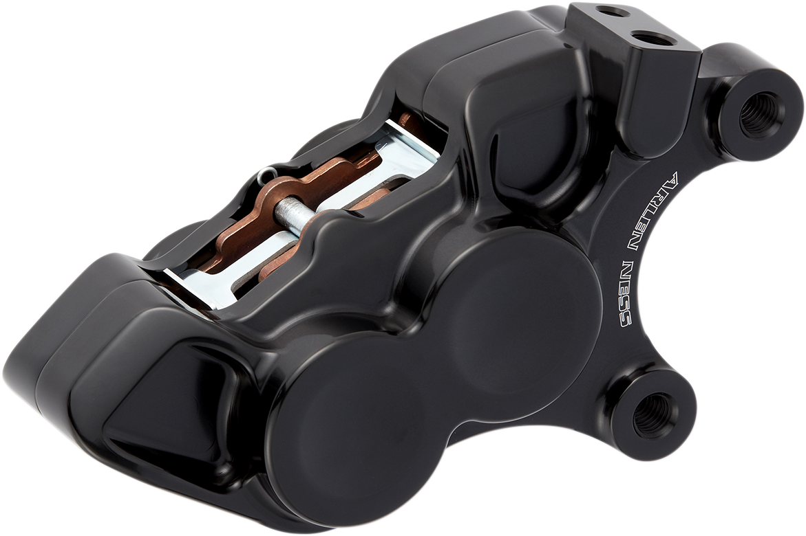 Arlen Ness Tech Brake Calipers 4 Piston Black Front Right 02-223