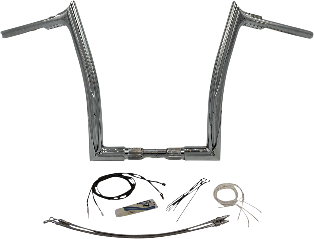 Fat Baggers, Inc. 1-1/2" EZ Install Pointed Top Handlebar Kit 14" Chrome 809614
