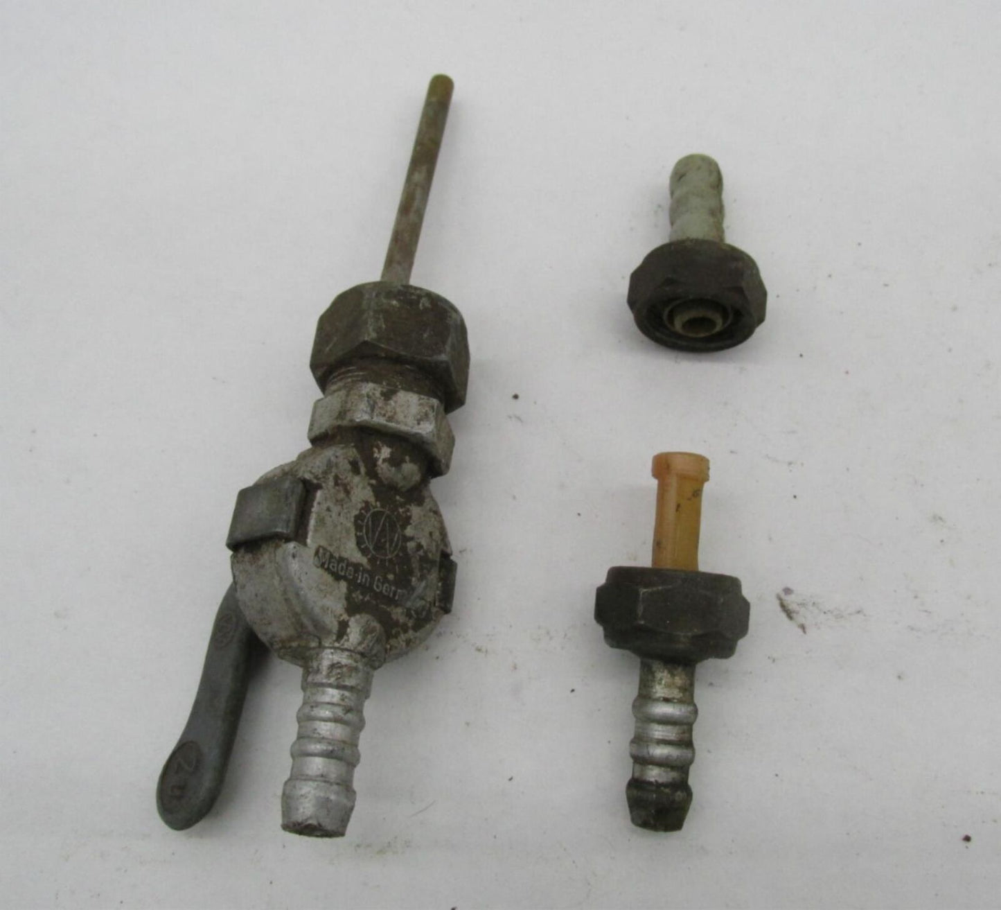 Vintage Germa BMW Motorcycle Fuel Petcock Valve w/ Spare Parts
