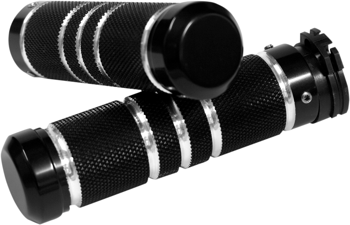 Accutronix Custom Grips Night Series Black Knurled Grooved GR100-KGN