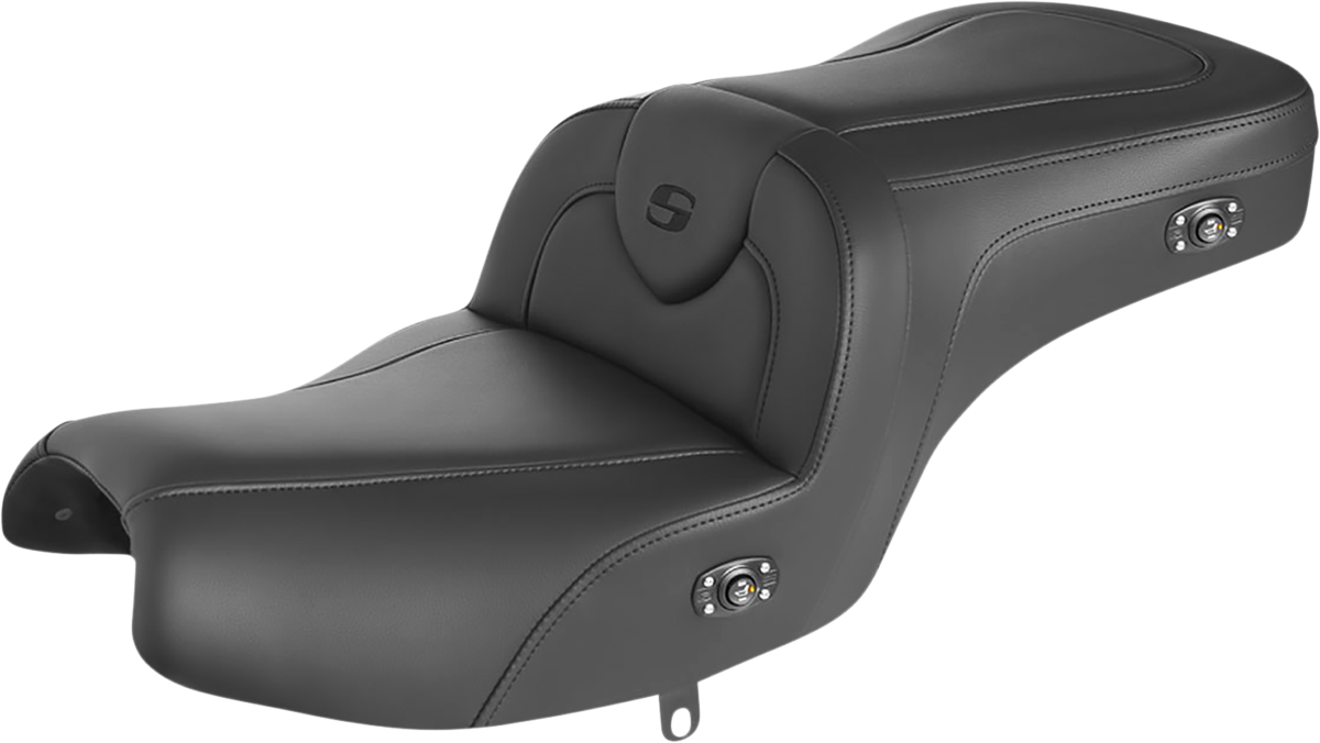 Saddlemen Heated RoadSofa Seat Black W/Black Stitching I20-06-187HCT