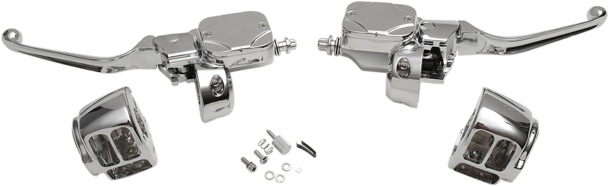Drag Specialties Handlebar Control Kits With Hydraulic Clutch Chrome 0610-0694