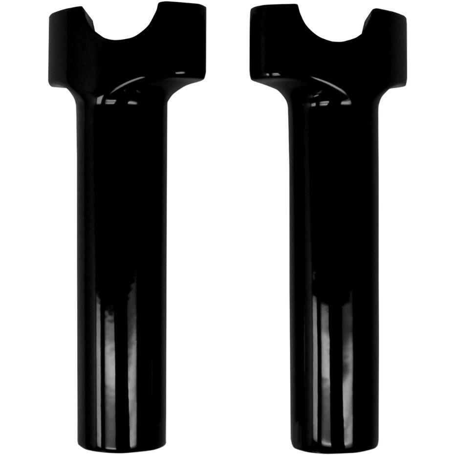 Drag Specialties 1 1/4in. Straight Buffalo Risers 6in. - Black 0602-0521