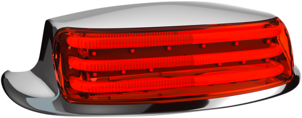 Custom Dynamics ProBeam Rear Fender Tip Lights Chrome/Red PB-FT-TOUR-R-C