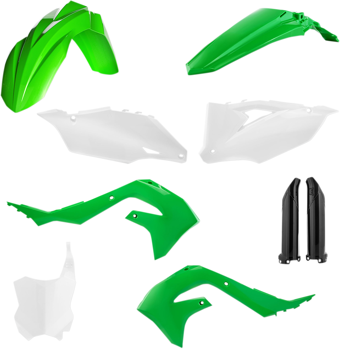 Acerbis Full Plastic Kit Green/White/Black 2736296812