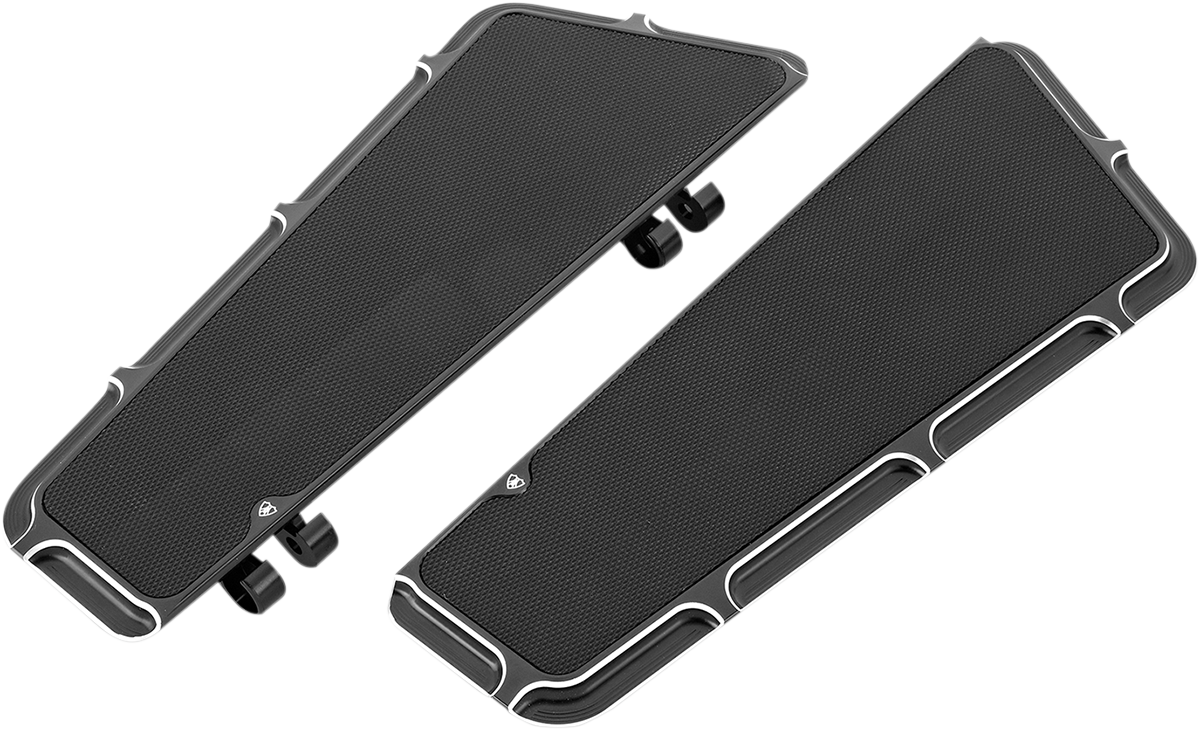 Arlen Ness Fusion Series Adjustable Floorboards Black DriverBeveled 15-410