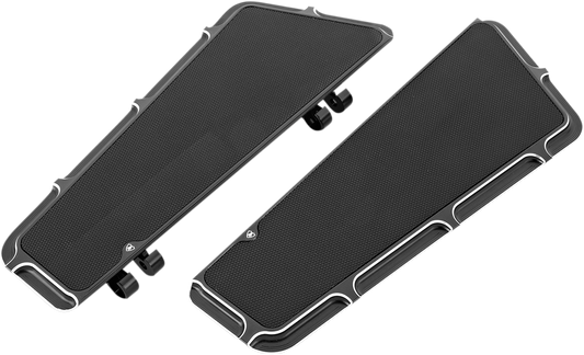 Arlen Ness Fusion Series Adjustable Floorboards Black DriverBeveled 15-410