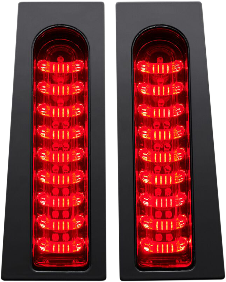 Custom Dynamics ProBEAM Fillerz Saddlebag Lights Gloss Black/Red PB-FILL-R-B