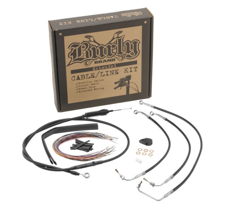 Burly Cable and Brake Line Kits 13in. Bagger Bars B30-1234