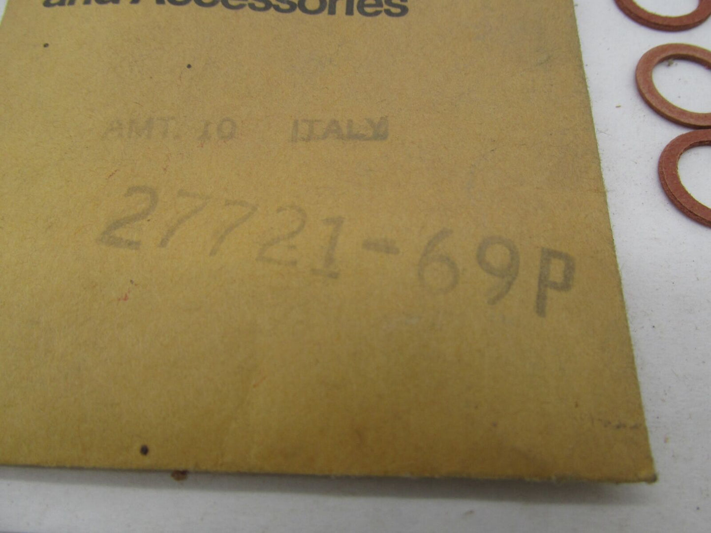 Lot of 10 Harley-Davidson Genuine NOS Aermacchi Carburetor Gasket Seal 27721-69P