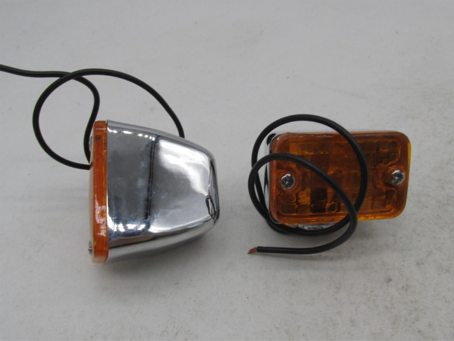 Lot of 2 Harley Davidson Mini Amber Baron Marker Turn Signal Lights