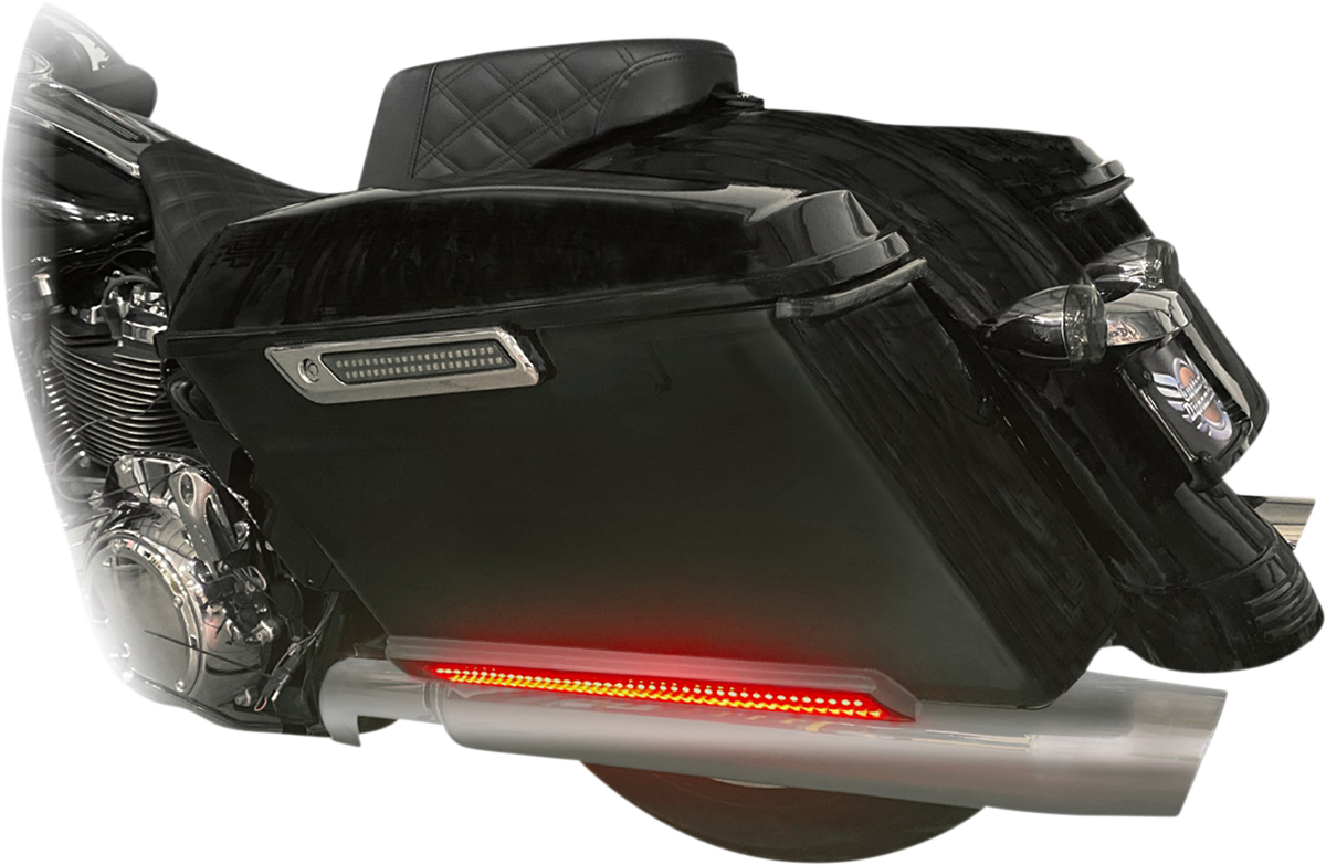 Custom Dynamics Saddlebag Marker Lights Smoke - Chrome CD-SB-SIDE-SC