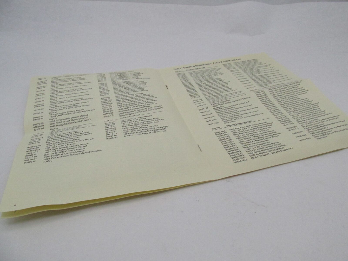 Harley-Davidson and Buell 2003 Service Manual Literature 99469-02