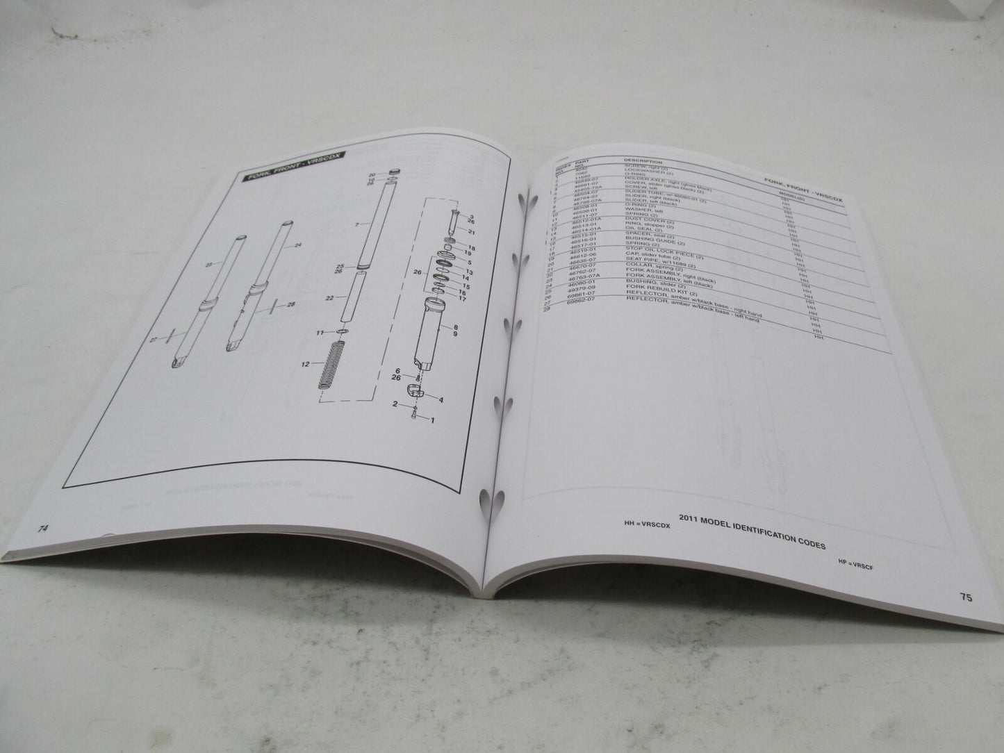 Harley-Davidson Official Factory 2011 VRSC V-Rod Parts Catalog Manual 99457-11