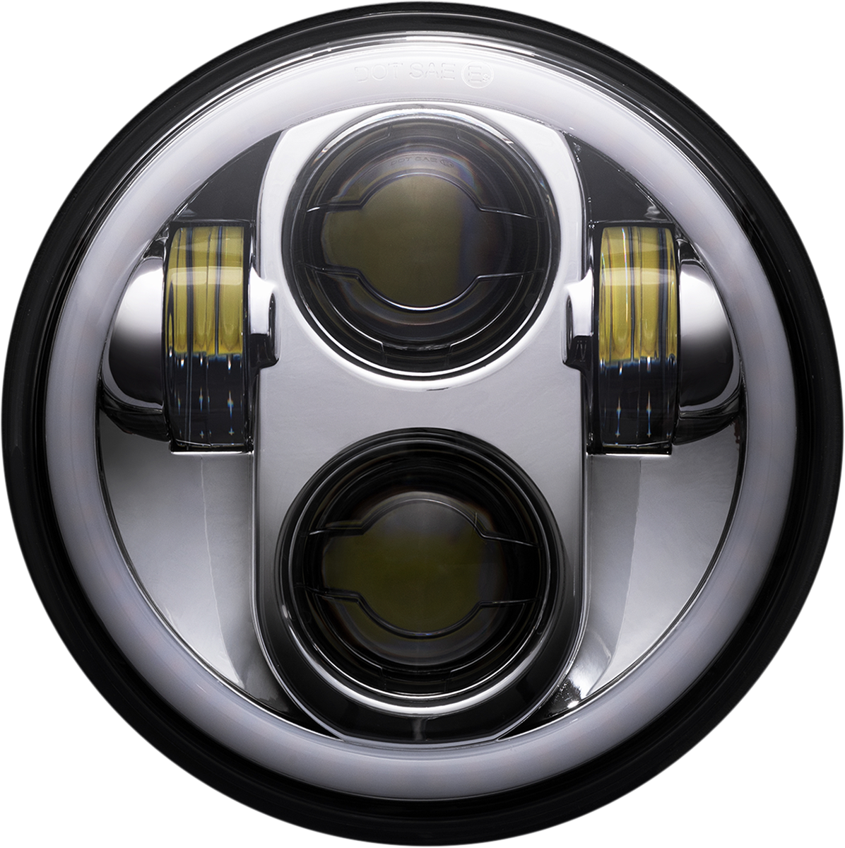 Custom Dynamics 5.75" LED Halo Headlamp Chrome CD-575-H-C
