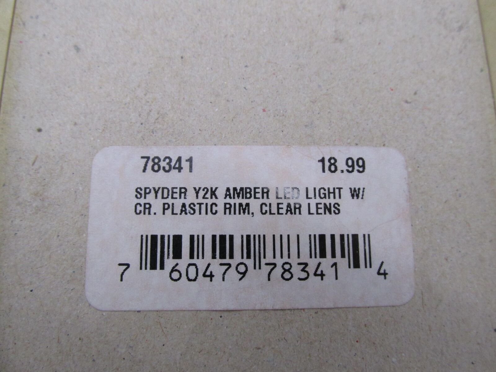 Motorcycle Spyder Amber LED Light with Plastic Cover Rim Clear Lens 78341