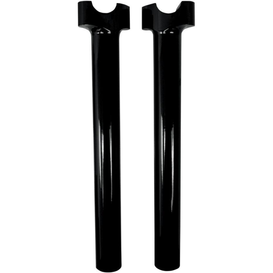 Drag Specialties 1 1/4in. Straight Buffalo Risers 12in. - Black 0602-0519