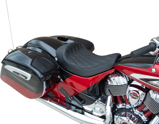Drag Specialties Solo Seat Double Diamond - Black - Chief 0810-2267