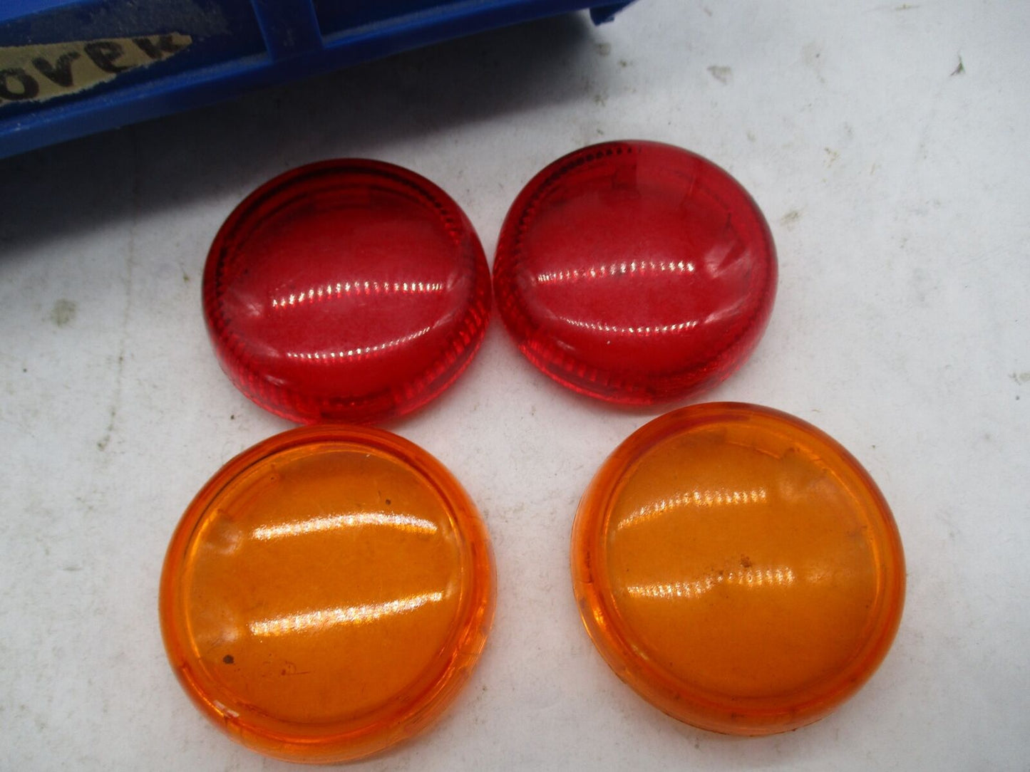 Large Mixed Lot of Harley Davidson Red and Amber Bullet Turn Signal Lenses