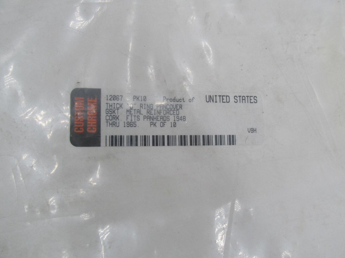 (1) Single Harley Custom Chrome Premium Thick Cork Pan Head Cover Gasket 12067