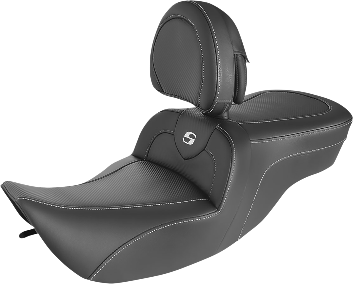Saddlemen Roadsofa Seat With Backrest Carbon Fiber 897-06-185BR