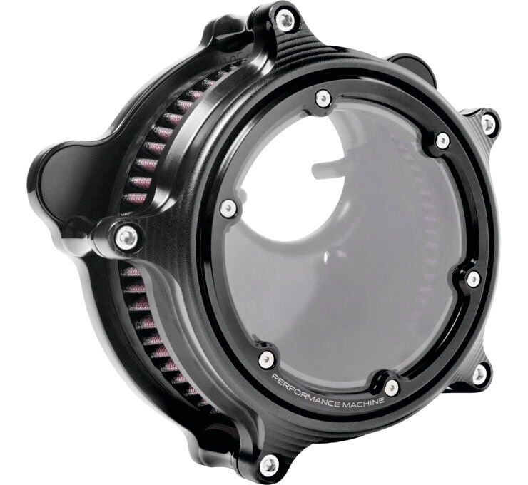 Performance Machine Vision Series Air Cleaners w/Bezel Black Ops 0206-2158-SMB