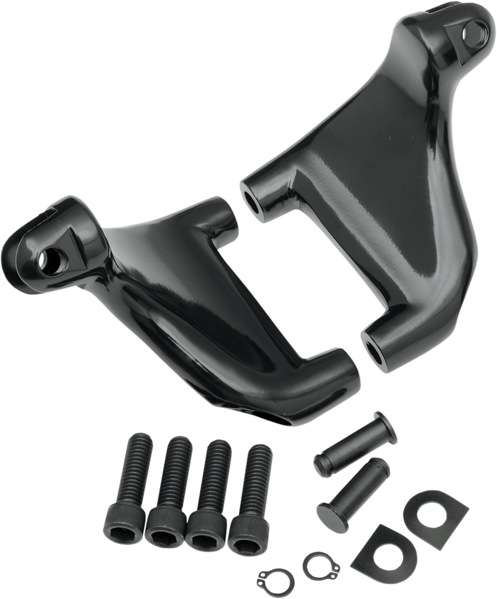 Drag Specialties Passenger Footpeg Mount Kit Black 1620-0705