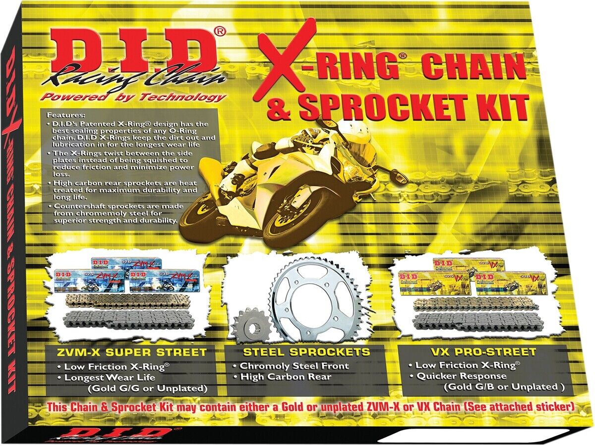 D.I.D. X-Ring Chain and Sprocket Kit Front 16T Rear 45T DKY-004