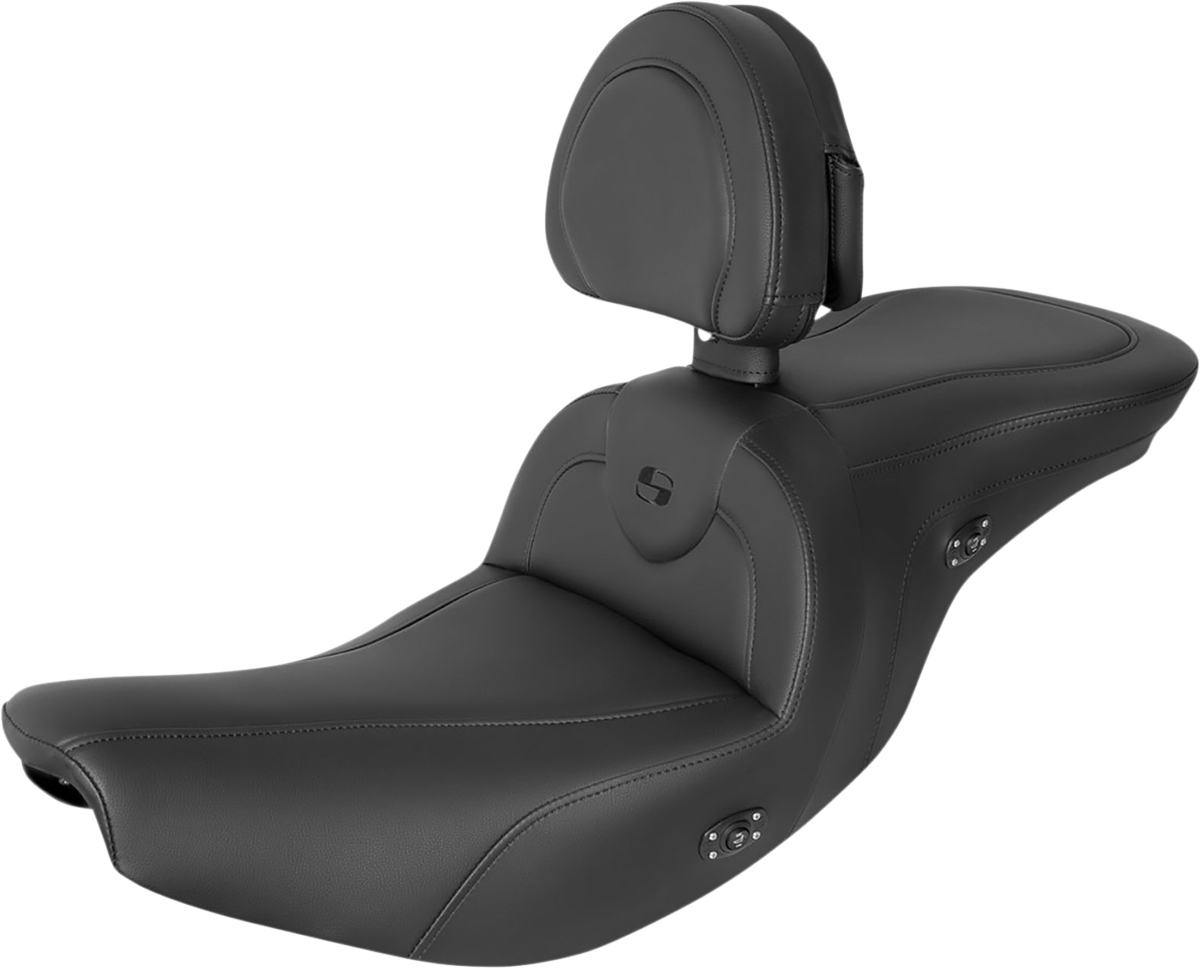 Saddlemen Heated RoadSofa Seat Black W/Black Stitching I14-07-187BRHCT