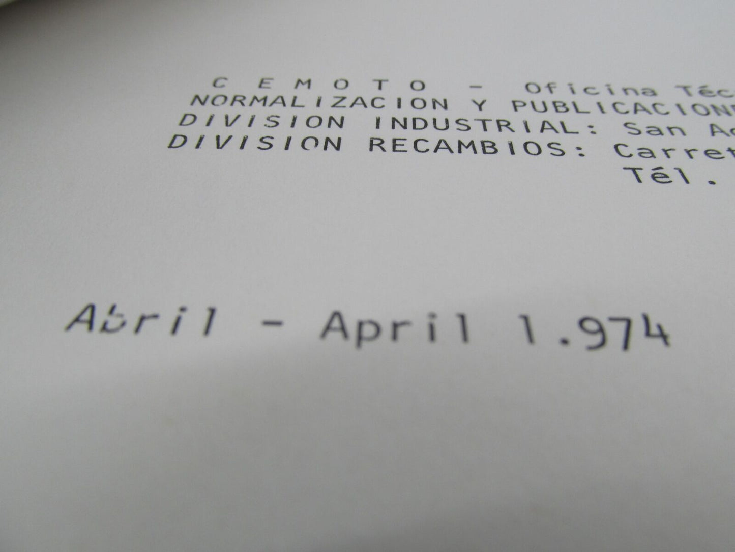 Bultaco Original Factory 1974 Sherpa T 124-125 Catalog Parts List 124.32-117