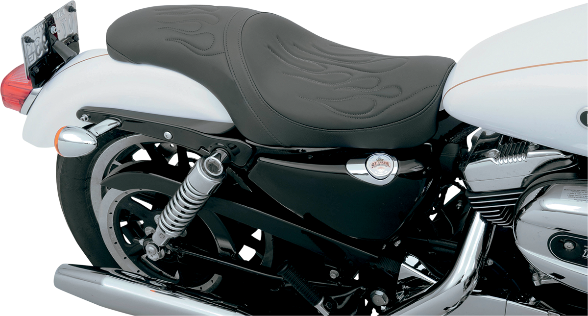 Drag Specialties Predator Seat Black Flame Stitch 0804-0399