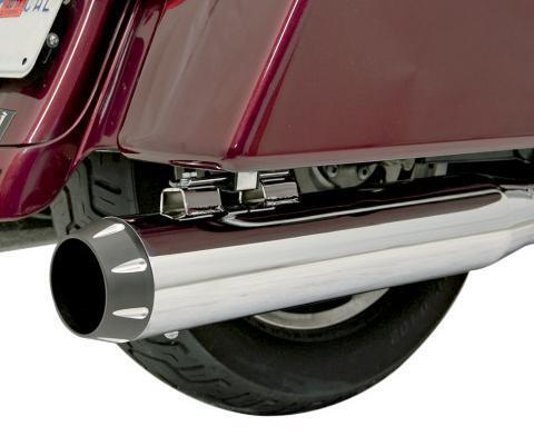 Bassani End Caps for 4in. Quick Change Series Slip-Ons Black - Fluted BE40R