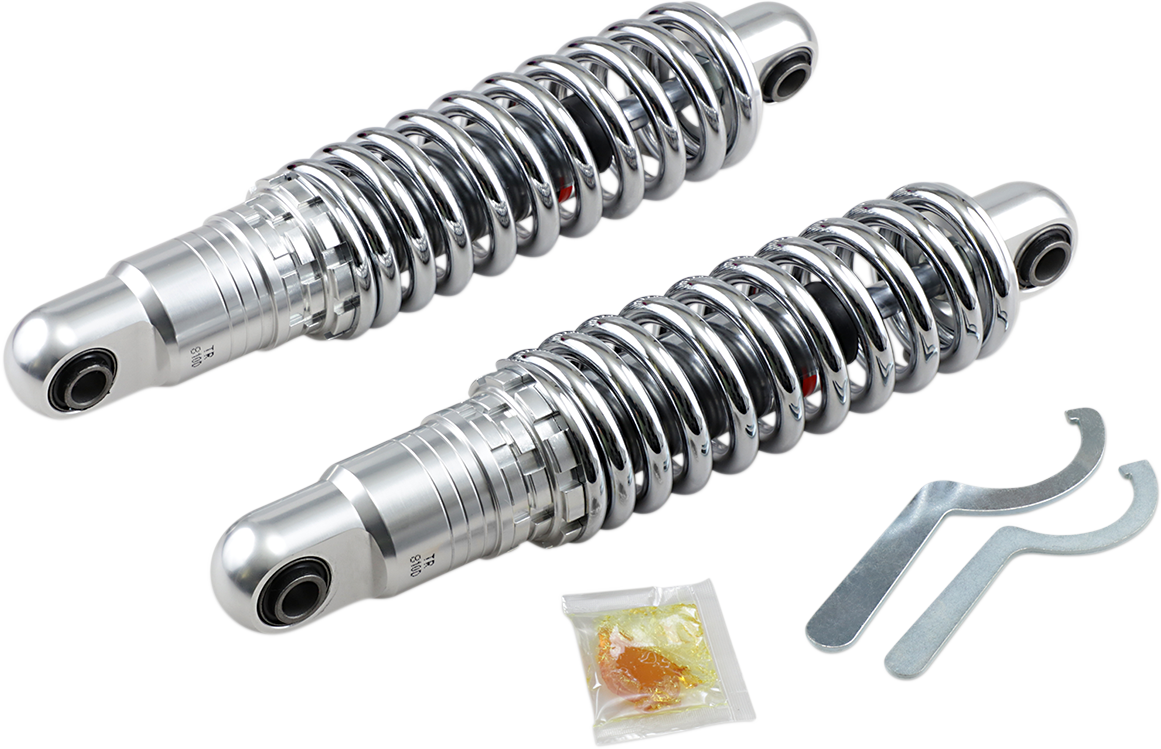 Drag Specialties Premium Ride-Height Adjustable Shocks 1310-1665 Chrome